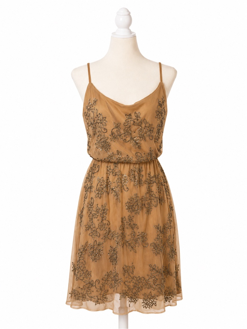 Express XS Beaded Mesh Cocktail Dress NWT Sleeveless Embellished Mini Dress